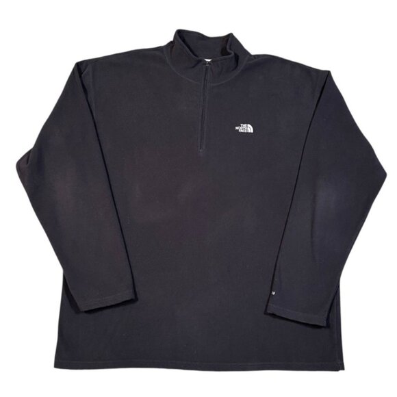 North Face Men's Black TKA-150 Quarter Zip Fleece Pullover SIZE-XL - Picture 1 of 9